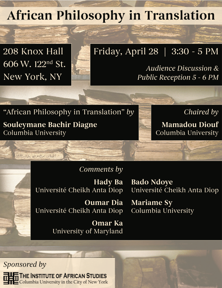African Philosophy in Translation poster